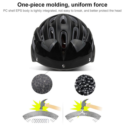 GUB K80 Plus Bike Helmet With Visor And Goggles(Gradient Blue)-garmade.com