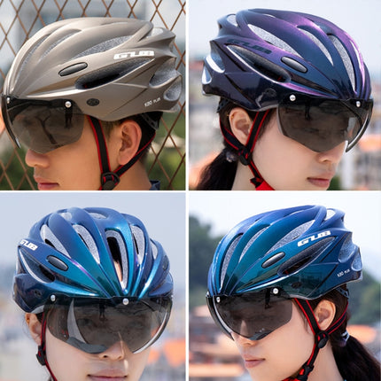 GUB K80 Plus Bike Helmet With Visor And Goggles(Fluorescent Green)-garmade.com