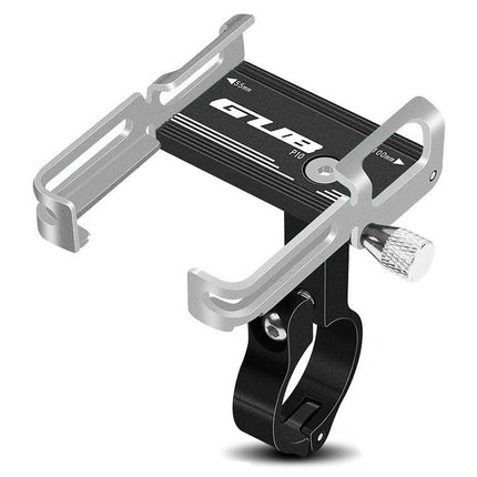 GUB P10 Aluminum Bike Phone Holder(Black Silver)-garmade.com
