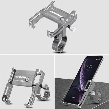 GUB P10 Aluminum Bike Phone Holder(Titanium Color)-garmade.com