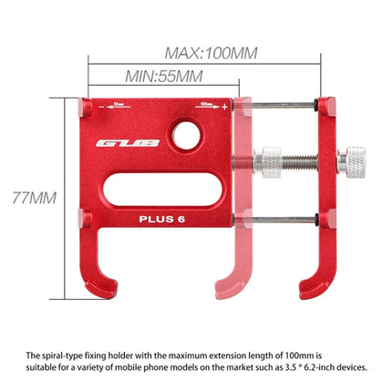 GUB Plus 6 Aluminum Alloy MTB Bike Bicycle Phone Holder(Titanium Color)-garmade.com