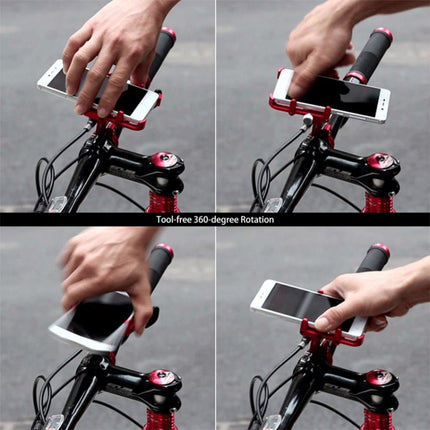 GUB Plus 6 Aluminum Alloy MTB Bike Bicycle Phone Holder(Rose Gold)-garmade.com