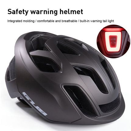 GUB SV10 PC + EPS Breathable Bike Helmet Cycling Helmet With Taillights (Titanium Color)-garmade.com