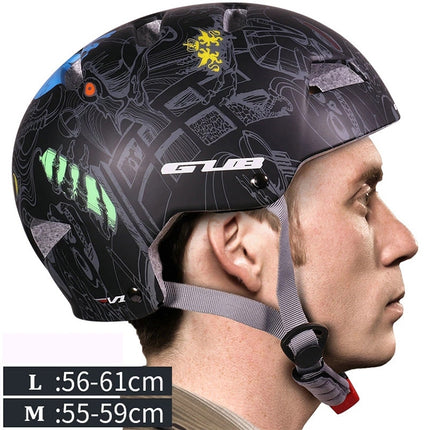 GUB V1 Professional Cycling Helmet Sports Safety Cap, Size: L(Black)-garmade.com