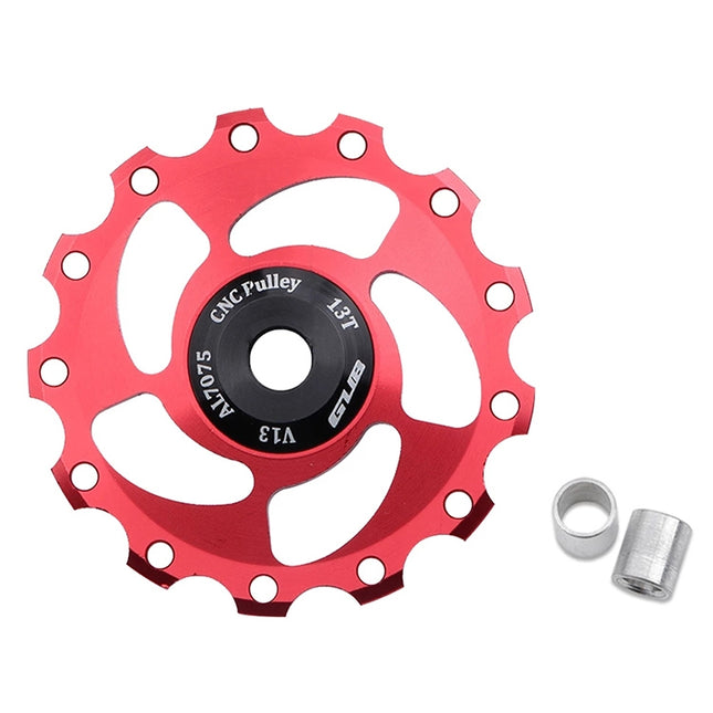 GUB V13 13T Bicycle Rear Derailleur Jockey Wheel (Black Red)-garmade.com