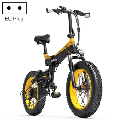 [EU Warehouse] BEZIOR XF200 48V 15AH 1000W Folding Electric Bicycle, EU Plug(Black Yellow)-garmade.com