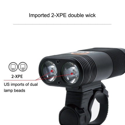 Y12 Bike LED Headlight Front Lamp 2 x XPE LEDs 350LM USB Charging Bicycle Headlight with 5 Modes-garmade.com