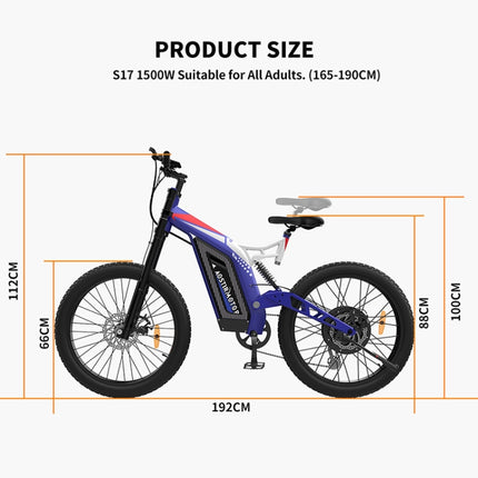 [US Warehouse] AOSTIRMOTOR 1500W 48V 20AH Aluminium Electric Bike with 26 inch Tires for Adults-garmade.com