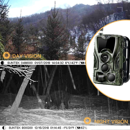 HC801M 2G GSM Waterproof IP66 IR Night Vision Security Hunting Trail Camera, 120 Degree PIR Angle-garmade.com