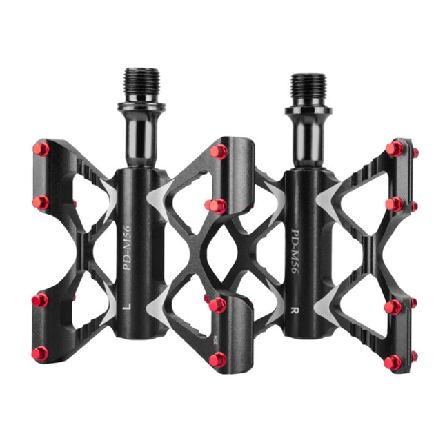 PROMEND PD-M56 1 Pair Mountain Bicycle Aluminum Alloy 3-Bearings Pedals (Black)-garmade.com