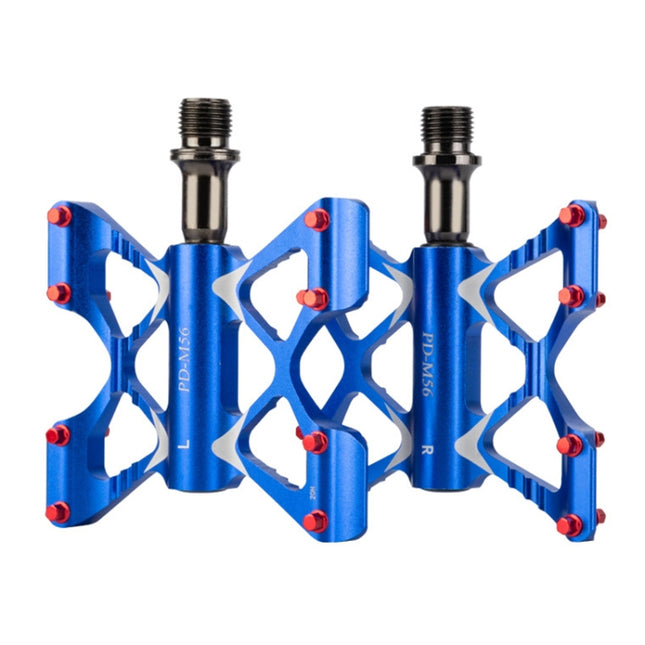 PROMEND PD-M56 1 Pair Mountain Bicycle Aluminum Alloy 3-Bearings Pedals (Blue)-garmade.com