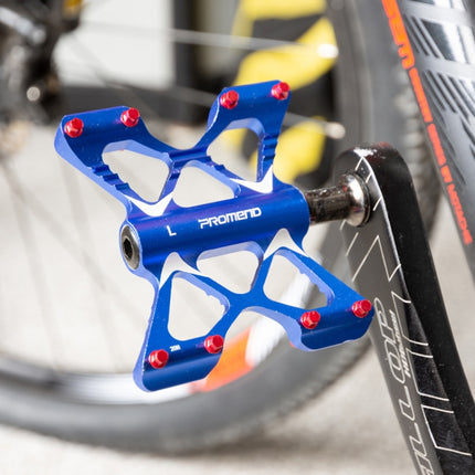 PROMEND PD-M56 1 Pair Mountain Bicycle Aluminum Alloy 3-Bearings Pedals (Blue)-garmade.com