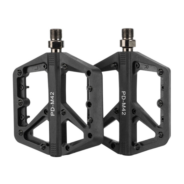 PROMEND PD-M42 1 Pair Mountain Bicycle Nylon High-speed Bearing Pedals(Black)-garmade.com