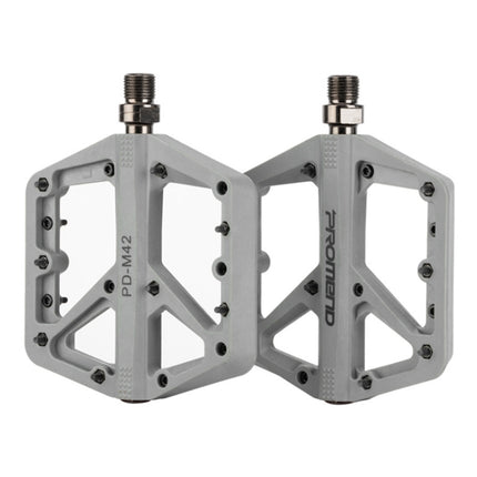 PROMEND PD-M42 1 Pair Mountain Bicycle Nylon High-speed Bearing Pedals(Grey)-garmade.com