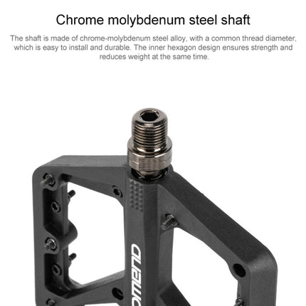 PROMEND PD-M42 1 Pair Mountain Bicycle Nylon High-speed Bearing Pedals(Black)-garmade.com
