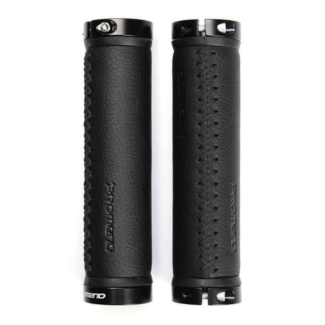 PROMEND GR-501 1 Pair Microfiber Leather Mountain Bicycle Grips Cover(Black Black)-garmade.com