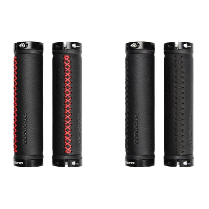 PROMEND GR-501 1 Pair Microfiber Leather Mountain Bicycle Grips Cover(Black Red)-garmade.com