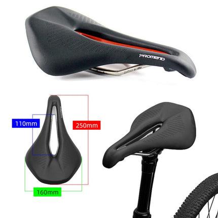 PROMEND SD-576 Nylon Fiber Triathlon Bicycle Saddle (Black Red)-garmade.com