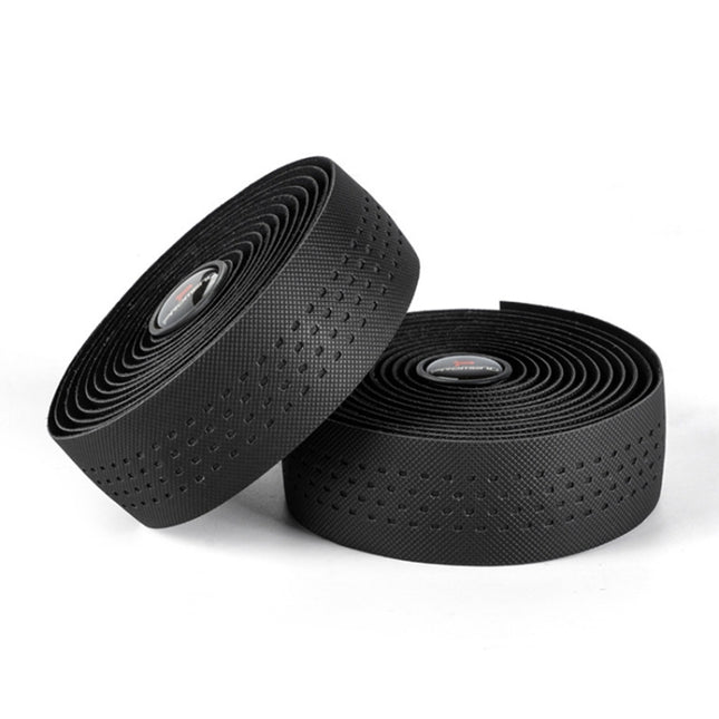 PROMEND GR-082 1 Pair Two-color Antiskid Bicycle Grips Tape (Black Black)-garmade.com