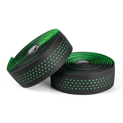 PROMEND GR-082 1 Pair Two-color Antiskid Bicycle Grips Tape (Black+green)-garmade.com