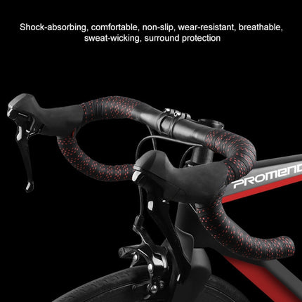 PROMEND GR-082 1 Pair Two-color Antiskid Bicycle Grips Tape (Black White)-garmade.com
