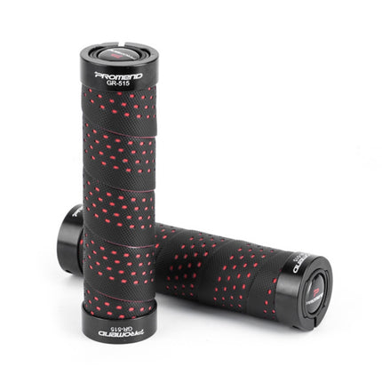 PROMEND GR-515 1 Pair Shock-absorbing Anti-skid Mountain Bike Grips Cover (Black Red)-garmade.com