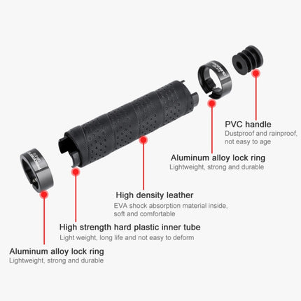 PROMEND GR-515 1 Pair Shock-absorbing Anti-skid Mountain Bike Grips Cover (Black White)-garmade.com