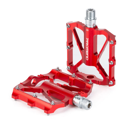 PROMEND PD-M40 1 Pair Mountain Bicycle Aluminum Alloy Bearing Pedals (Red)-garmade.com