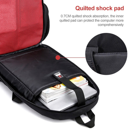 Bange BG-1905 16 inch Oxford Cloth Waterproof Backpack with USB 3.0 Charging Port (Black)-garmade.com