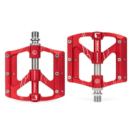 PROMEND PD-M88 1 Pair Mountain Bicycle Aluminum Alloy 3-Bearings Pedals (Red)-garmade.com