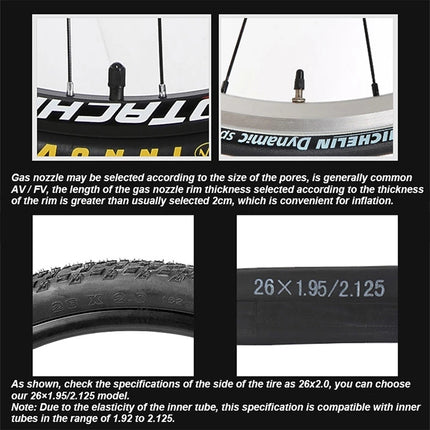 PROMEND 27.5 x 1.95 AV Mountain Bike Butyl Pneumatic Inner Tube-garmade.com