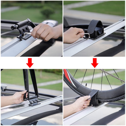 3 in 1 Car Top Fixed Bicycle Front Fork Fixed Clip Rack Set-garmade.com