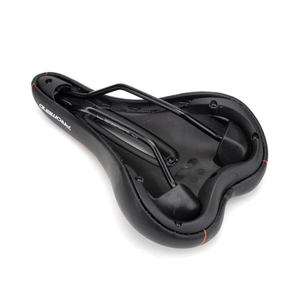 PROMEND SD-565 Hollow Breathable Silicone Bicycle Saddle (Black White)-garmade.com