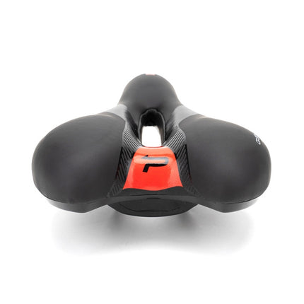 PROMEND SD-567 Hollow Breathable Silicone Racing Bicycle Saddle(Black Red)-garmade.com
