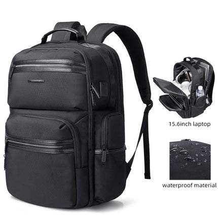 Bange BG-2601 Men Oxford Cloth Waterproof Backpack with USB Port, Size: 46 x 33 x 19cm(Grey)-garmade.com