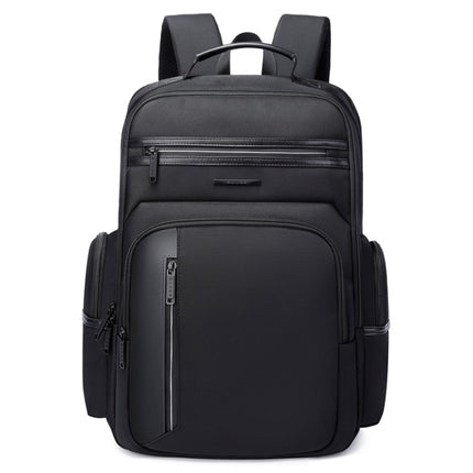 Bange BG-2602 Men Oxford Cloth Spliced With Leather Waterproof Backpack with USB Port, Size: 46 x 33 x 19cm(Black)-garmade.com