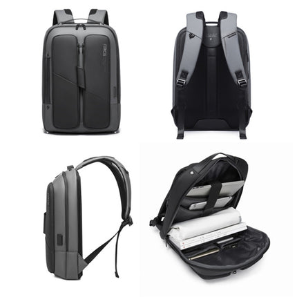 Bange BG-7238 Men Waterproof Anti-theft Backpack with USB Port, Size: 46 x 32 x 14cm(Grey)-garmade.com