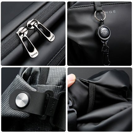 Bange BG-7532 Men Waterproof Crossbody Chest Bag, Size: 33 x 15 x 10cm (Grey)-garmade.com