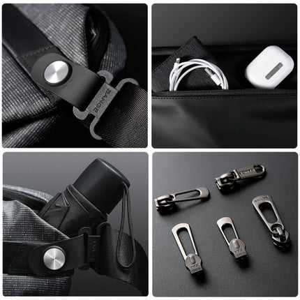 Bange BG-7550 Men Waterproof Crossbody Chest Bag, Size: 41 x 23 x 9cm (Black)-garmade.com