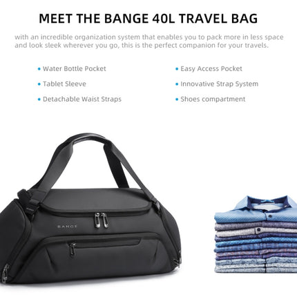 Bange BG-7561 Wet and Dry Separation Fitness Travel Bag for Men / Women, Size: 52 x 24 x 22cm(Grey)-garmade.com