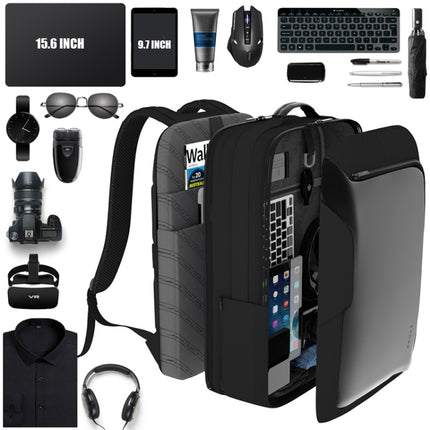 Bange BG-S51 Men Waterproof Large Capacity Backpack with USB Port, Size: 43 x 31 x 16cm(Black)-garmade.com