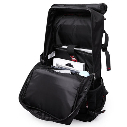 KAKA kaka2070 Oversized Version Men Oxford Cloth Waterproof Backpack Mountain Bag, Capacity: 50L(Black)-garmade.com