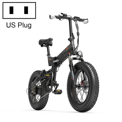 [US Warehouse] BEZIOR XF200 1000W 48V 15AH Folding Electric Snow Bicycle with 20 inch Tires, US Plug-garmade.com
