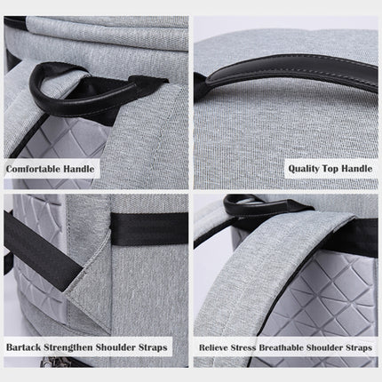 KAKA 2202 16 inch Men Oxford Cloth Waterproof Laptop Backpack (Grey)-garmade.com