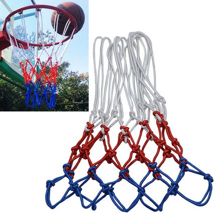 Bold Edition Polyester Rope Basketball Frame Net (White Red Blue)-garmade.com