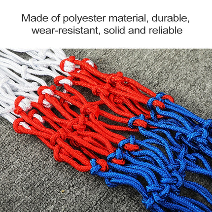 Regular Edition Polyester Rope Basketball Frame Net (White Red Blue)-garmade.com