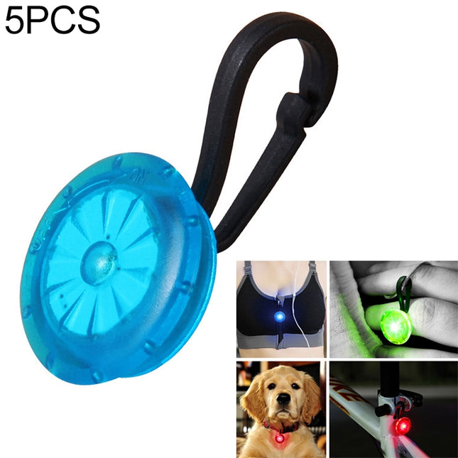 5 PCS Camping Night Running Arm Luminous Hanging Buckle Safety Light(Blue)-garmade.com