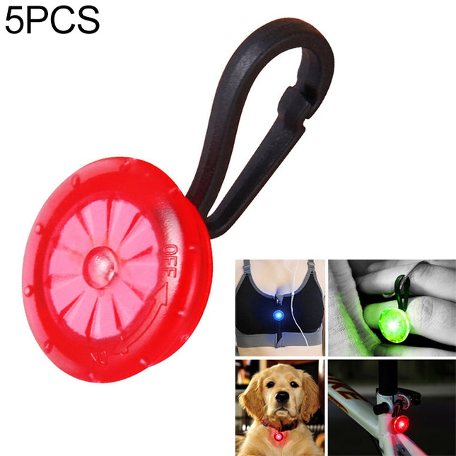 5 PCS Camping Night Running Arm Luminous Hanging Buckle Safety Light(Red)-garmade.com