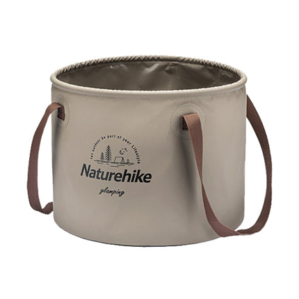 Naturehike NH20SJ040 20L PVC Outdoor Camping Foldable Water Storage Bucket (Coffee)-garmade.com