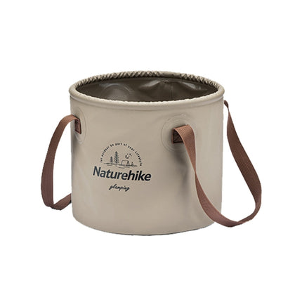 Naturehike NH20SJ040 10L PVC Outdoor Camping Foldable Water Storage Bucket (Coffee)-garmade.com